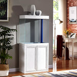 Aqua Dream Acuario de vidrio templado de 50 galones Roble blanco