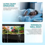 large aquarium all-in-one system with LED black