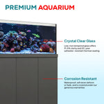 145 Gallon Coral Reef Fish Tank Complete Reef Aquarium Set including Two Coral lights & one Protein Skimmer