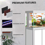 Pecera de vidrio templado Aqua Dream 400 galones con set completo color blanco y plateado - Actualizado