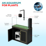 175 Gallon Plants Ranchu Aquarium with Ultra Clear Glass and Built in Sump All Black