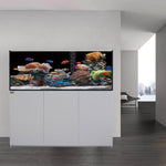 185 Gallon Coral Reef Aquarium Ultra Clear Glass Tank & Built in Sump All White