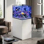 90 Gallon Coral Reef Aquarium Ultra Clear Glass Tank & Built in Sump All White