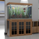 Aqua Dream Acuario de Vidrio Templado de 145 Galones de Madera Oscura
