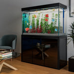 Aqua Dream Acuario de vidrio templado de 175 galones negro