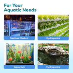 Oxygen Air Pump Output 4×89 GPH 4-Outlet Aerator Pump for 1000-Gallon Pond, Adjustable Flow