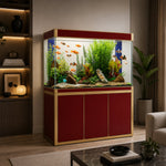 Aqua Dream 135 Gallon Tempered Glass Aquarium Red and Gold