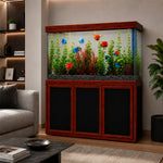 Aqua Dream 135 Gallon Tempered Glass Aquarium Redwood