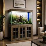 Aqua Dream 145 Gallon Tempered Glass Aquarium Darkwood