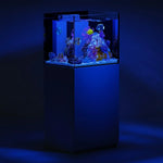 63 Gallon Coral Reef Aquarium Ultra Clear Glass Tank & Built in Sump White