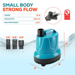 Bomba de agua de succión inferior Aqua Dream 660 GPH - 60W de bajo consumo, succión baja