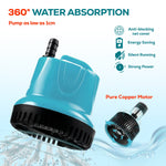 Aqua Dream 1452 GPH Bottom Suction Water Pump - 125W Energy Efficient, Low-Suction