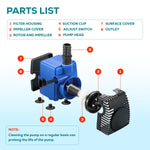 320 GPH submersible water pump