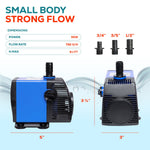 Bomba sumergible ajustable Aqua Dream 800 GPH para acuario