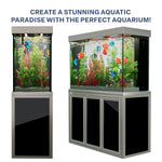 Pecera Aqua Dream de 145 galones de vidrio templado, edición plateada
