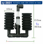 4 PCS Bio Sponge Filter Betta Fry Shrimp Double Head